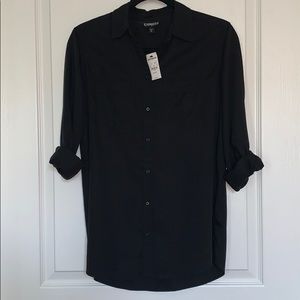 EXPRESS Tencel Boyfriend Button Down Shirt NWT